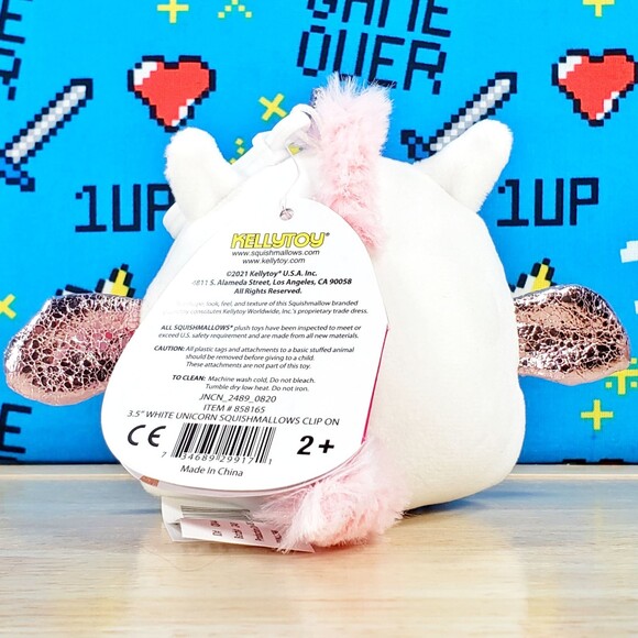 Squishmallow Raquel the Valentine Pegacorn 3.5" Clip [ 2021 ] Holiday Plush - Picture 4 of 12